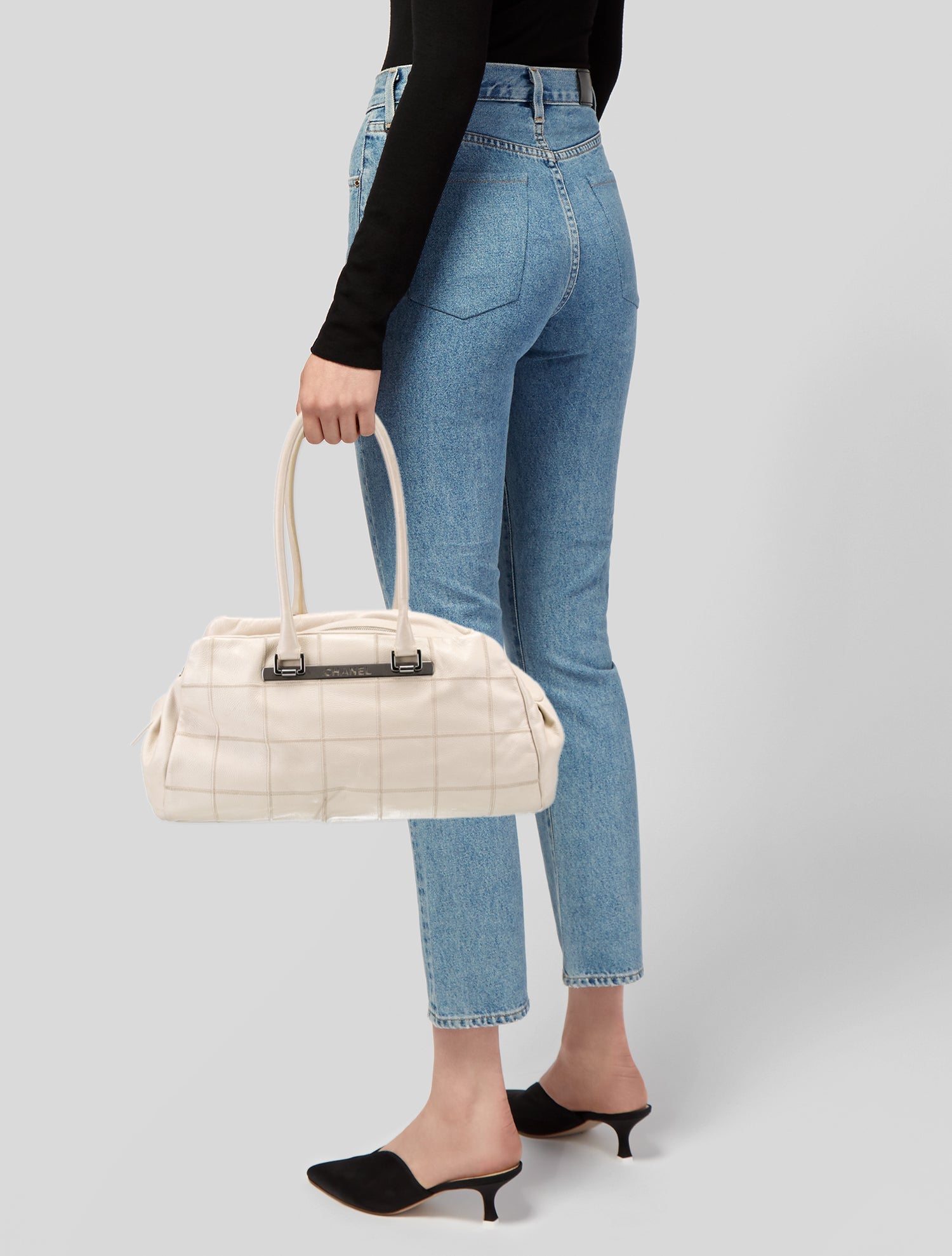 Chanel Square Quilt LAX Bowler Bag