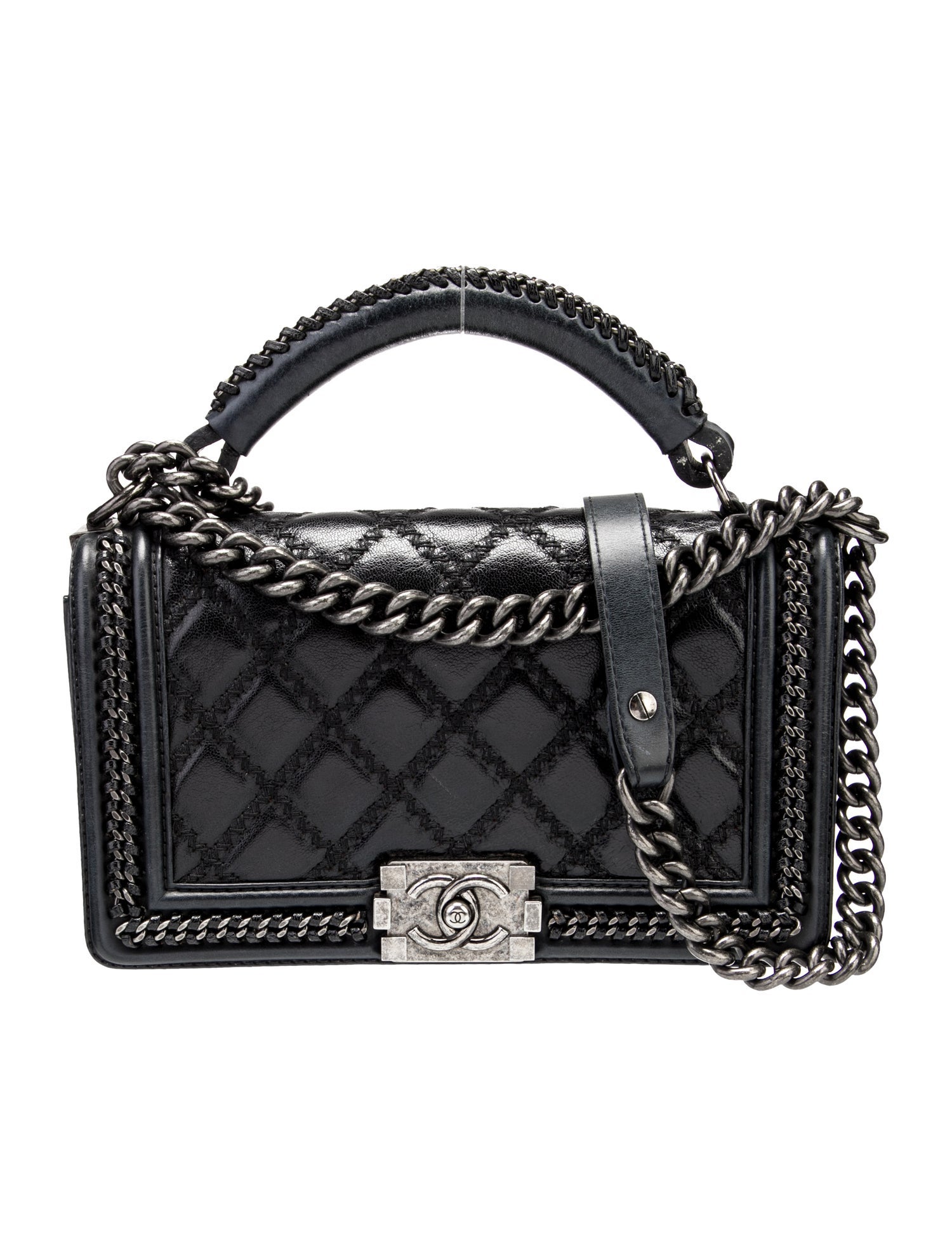 Chanel Medium Chain Around Top Handle Boy Bag