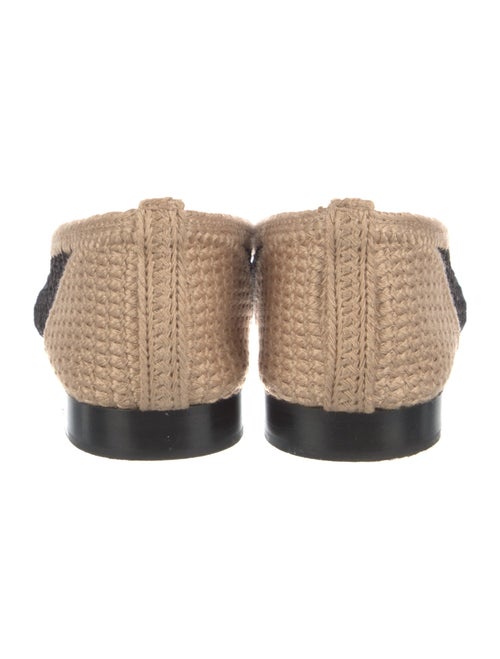 Chanel Interlocking CC Logo Raffia Flats