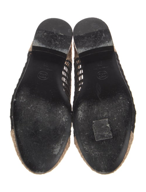 Chanel Interlocking CC Logo Raffia Flats
