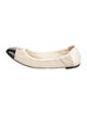 Chanel Interlocking CC Logo Leather Ballet Flats