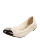 Chanel Interlocking CC Logo Leather Ballet Flats