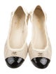 Chanel Interlocking CC Logo Leather Ballet Flats