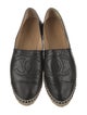 Chanel Interlocking CC Logo Leather Espadrilles