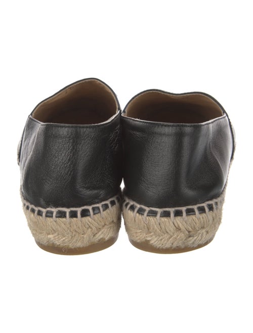 Chanel Interlocking CC Logo Leather Espadrilles