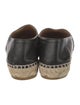 Chanel Interlocking CC Logo Leather Espadrilles