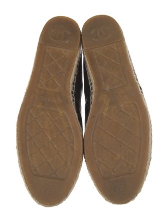 Chanel Interlocking CC Logo Leather Espadrilles