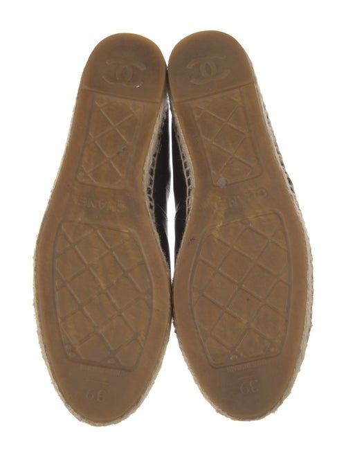 Chanel Interlocking CC Logo Leather Espadrilles
