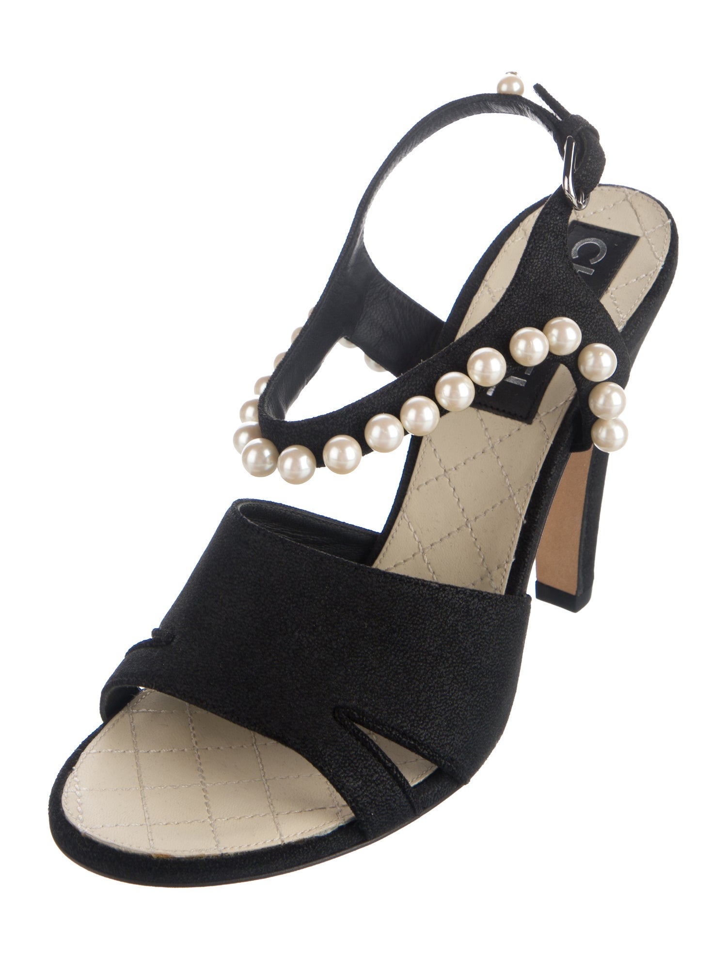 Chanel 2014 Interlocking CC Logo Slingback Sandals