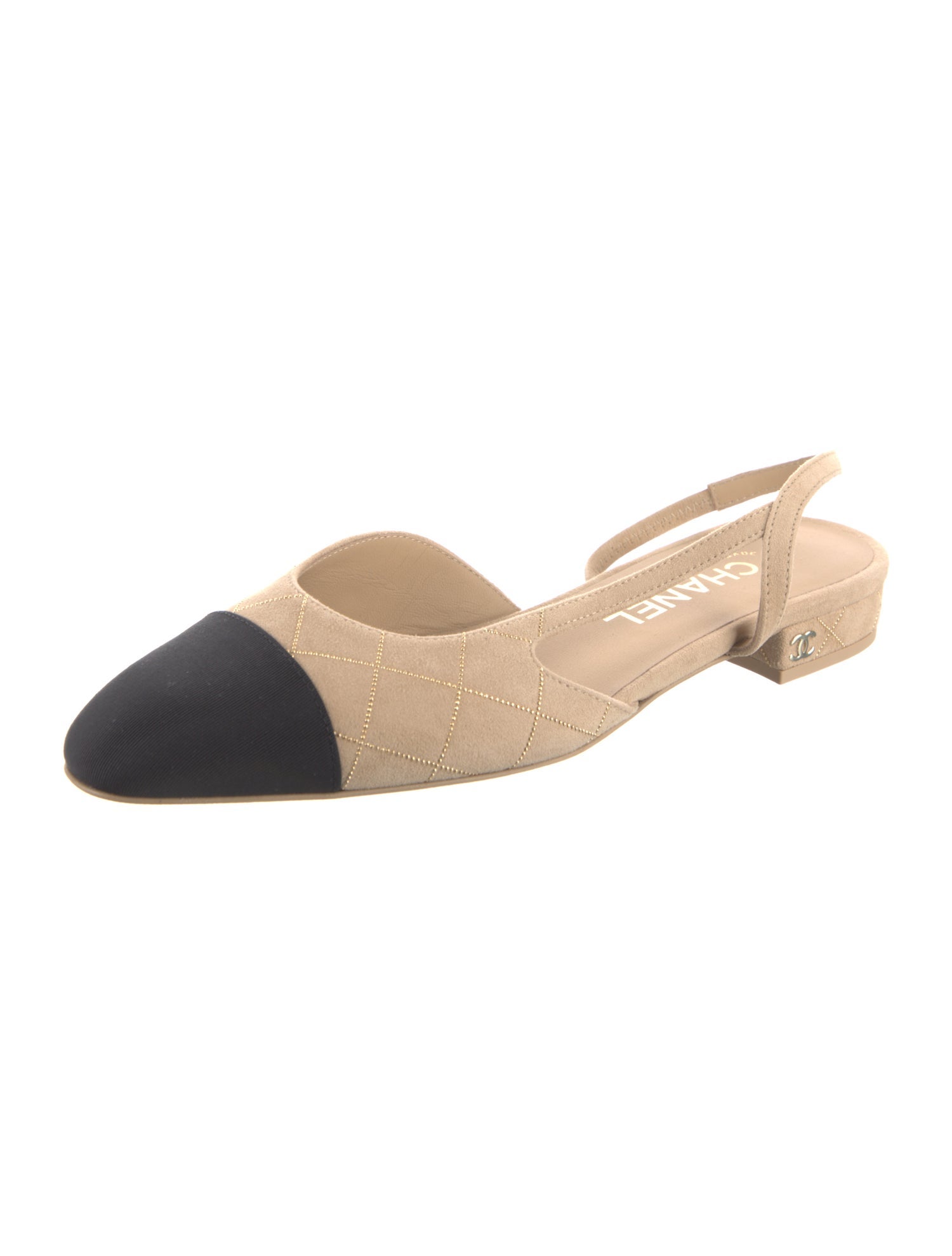 Chanel 2025 Suede Slingback Flats w/ Tags