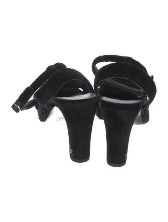 Chanel 2024 Interlocking CC Logo Slingback Sandals