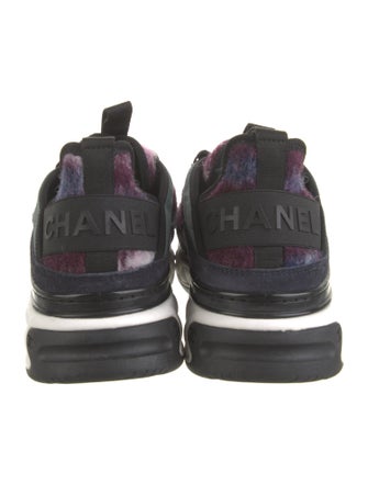 Chanel Interlocking CC Logo Wool Sneakers