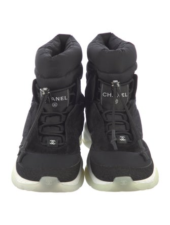 Chanel 2021 Interlocking CC Logo Lace-Up Boots