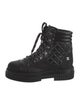 Chanel Interlocking CC Logo Leather Combat Boots