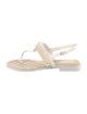 Chanel Interlocking CC Logo T-Strap Sandals