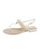 Chanel Interlocking CC Logo T-Strap Sandals