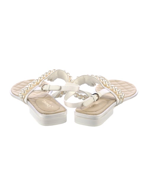 Chanel Interlocking CC Logo T-Strap Sandals