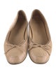 Chanel Interlocking CC Logo Bow Accents Ballet Flats