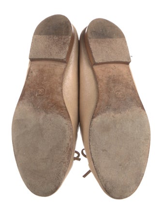 Chanel Interlocking CC Logo Bow Accents Ballet Flats