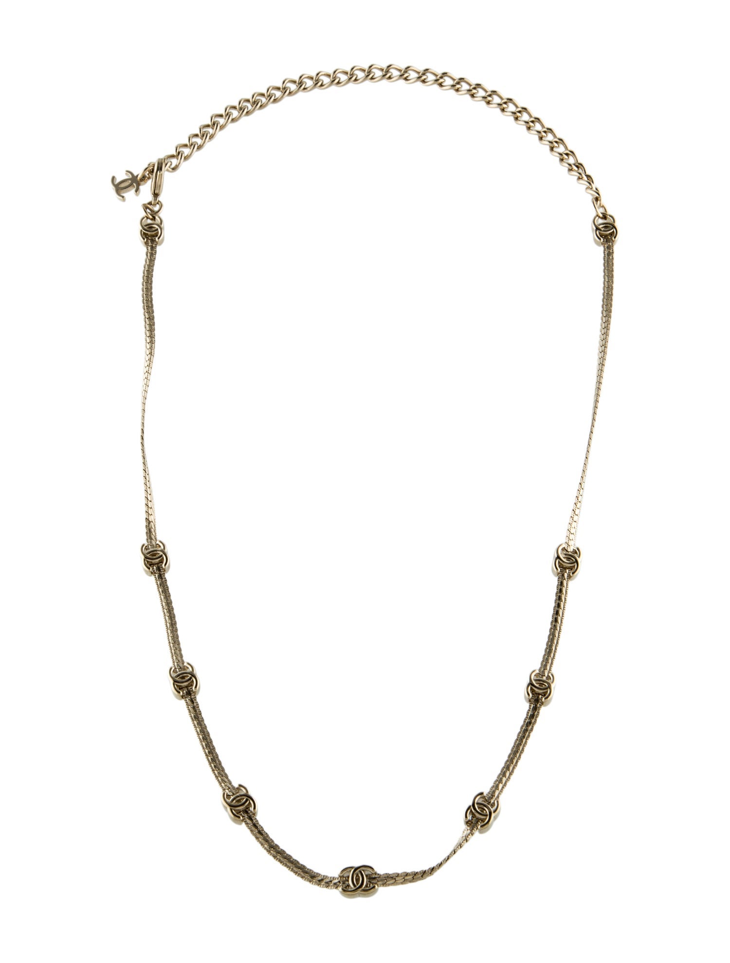 Balenciaga Crystal BB 2.0 Pendant Necklace - Clear, Brass