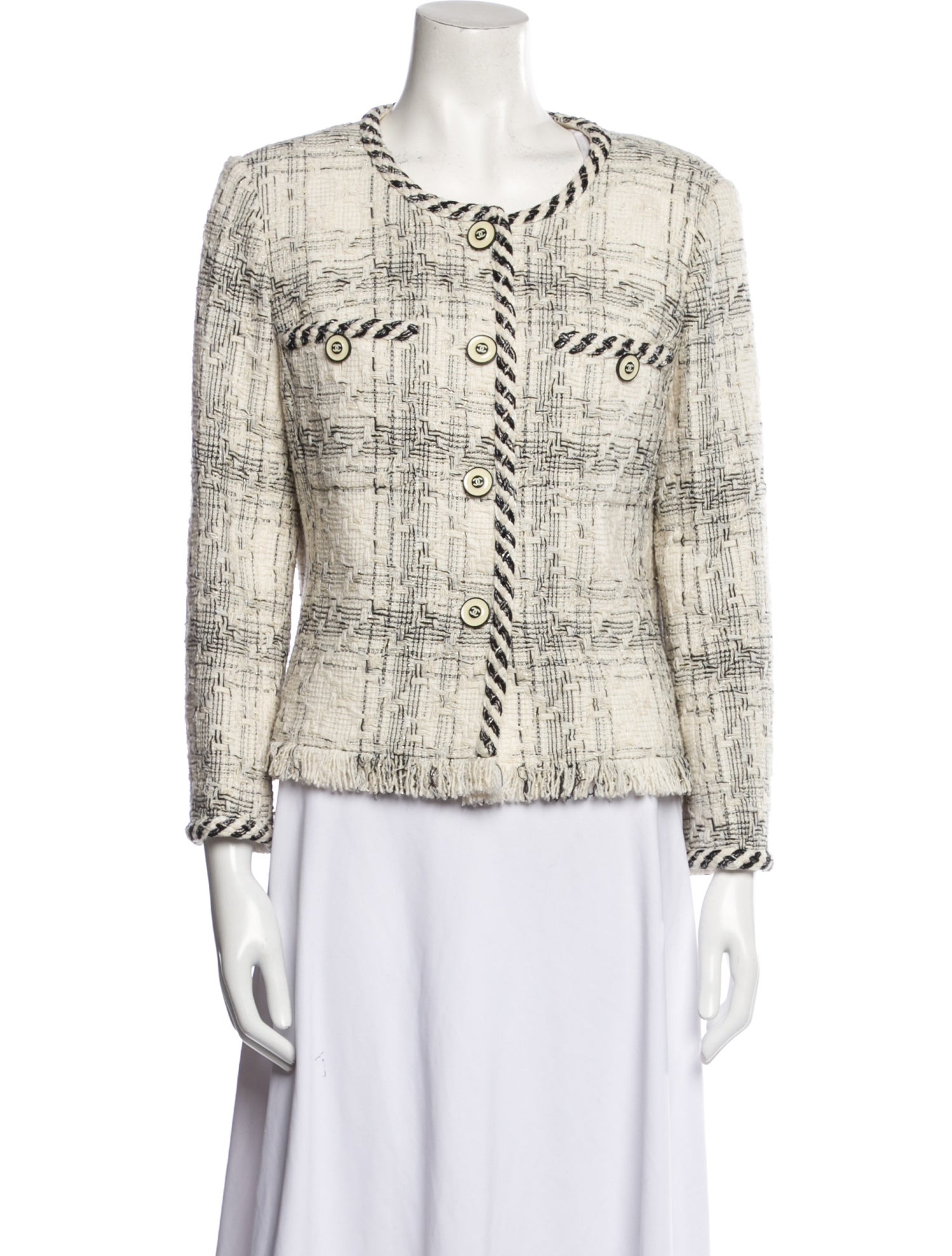 [CHANEL]★Cotton Tweed Pink Jacke★Jennie Jacket - Cotton tweed, light pink & grey — Fashion | CHANEL