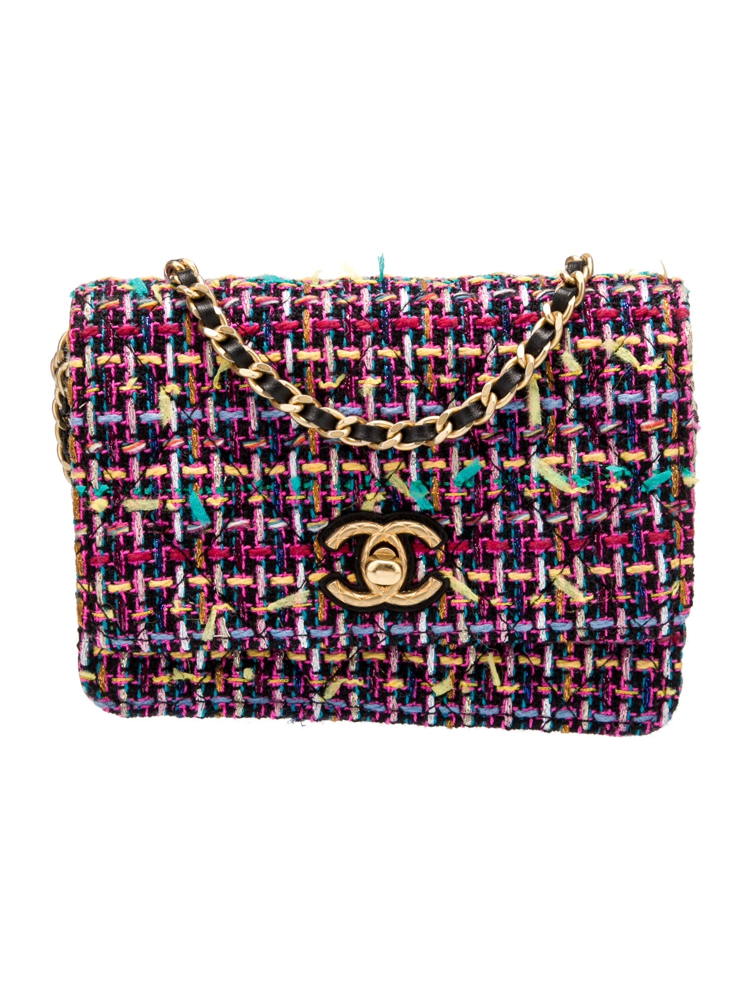 Chanel 2024 Fantasy Tweed Wallet On Chain