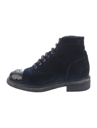 Chanel 2019 Interlocking CC Logo Combat Boots