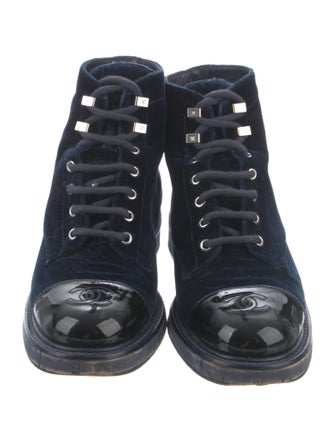 Chanel 2019 Interlocking CC Logo Combat Boots