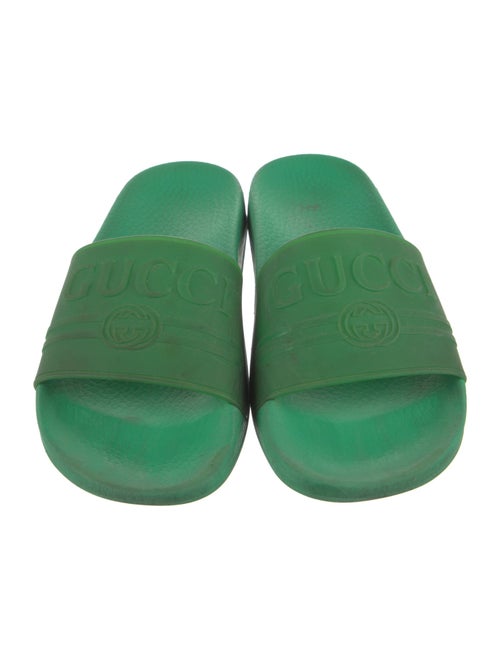 Gucci Interlocking G Logo Rubber Slides