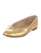Chanel 2008 Interlocking CC Logo Ballet Flats