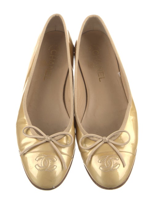 Chanel 2008 Interlocking CC Logo Ballet Flats