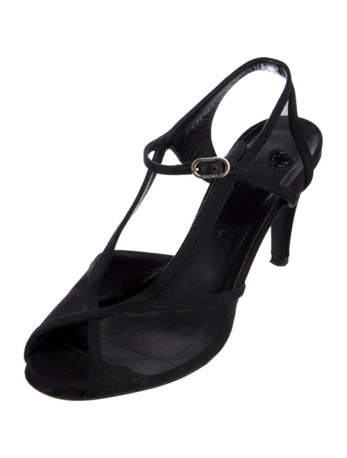 Chanel Interlocking CC Logo Mesh Sandals