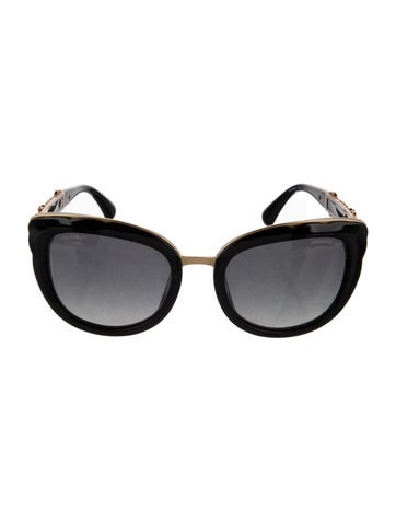 Chanel Sunglasses Interlocking CC Logo Oversize
