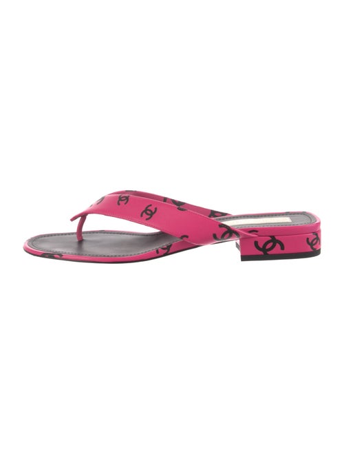 Chanel 2022 Interlocking CC Logo Flip Flops
