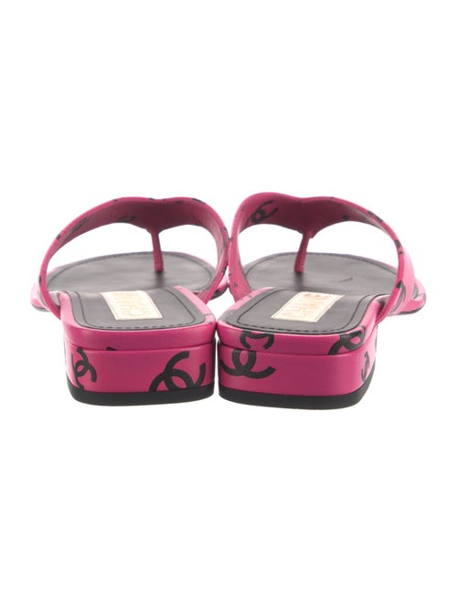 Chanel 2022 Interlocking CC Logo Flip Flops