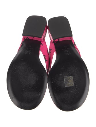 Chanel 2022 Interlocking CC Logo Flip Flops