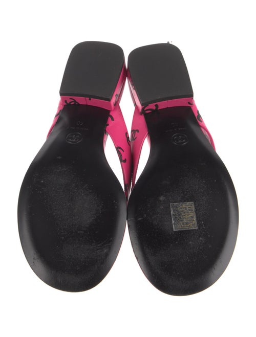 Chanel 2022 Interlocking CC Logo Flip Flops