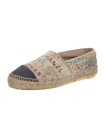 Chanel Graffiti Print Canvas Espadrilles