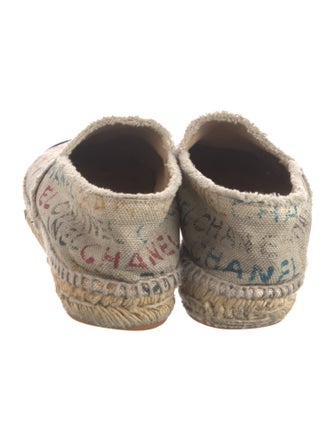 Chanel Graffiti Print Canvas Espadrilles