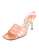 Chanel Quilted Pattern Patent Leather Slingback Sandals