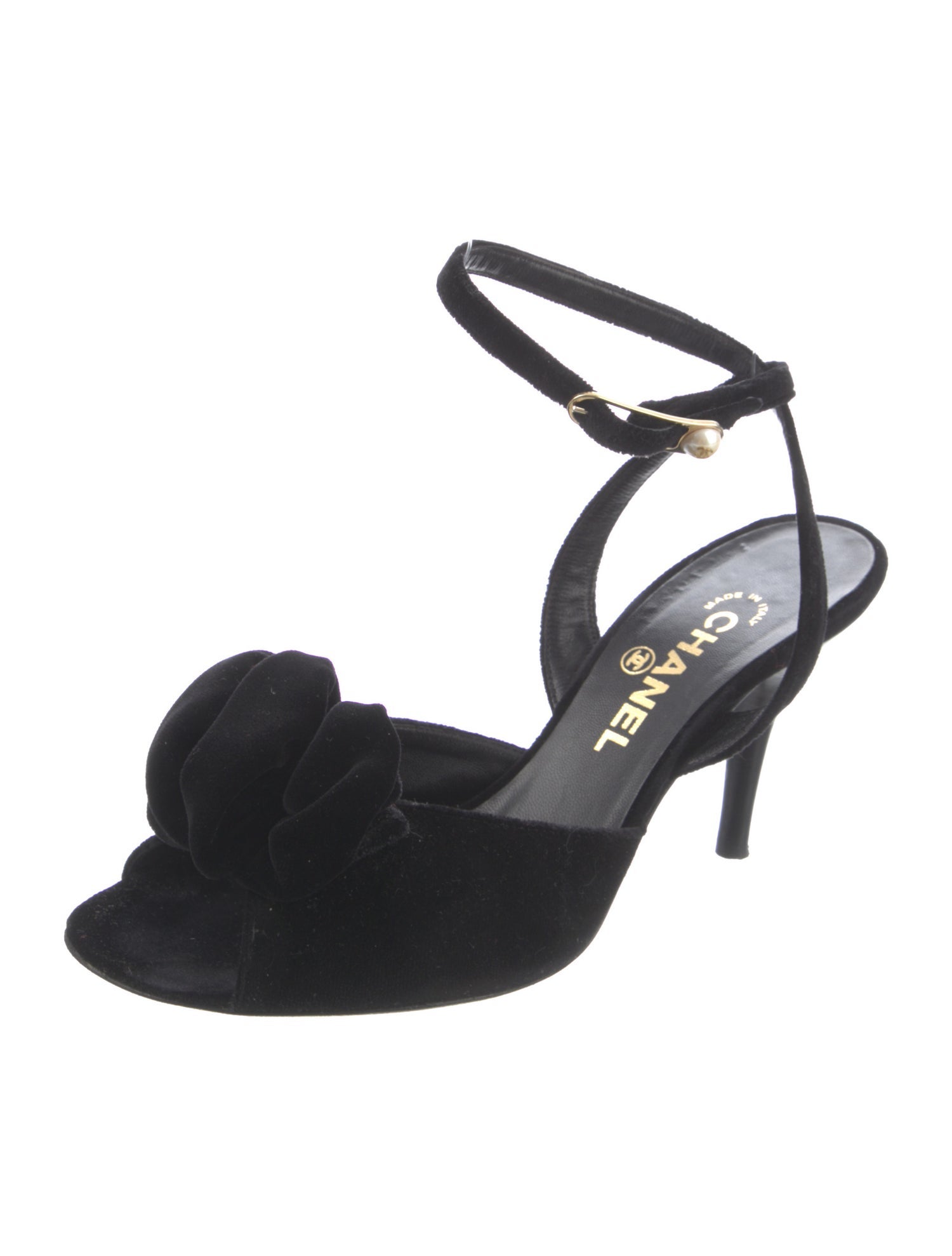 Chanel 2002 Interlocking CC Logo Slingback Sandals