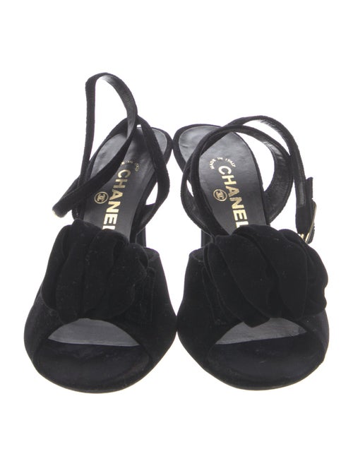 Chanel 2002 Interlocking CC Logo Slingback Sandals