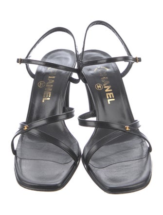 Chanel 1999 Interlocking CC Logo Sandals