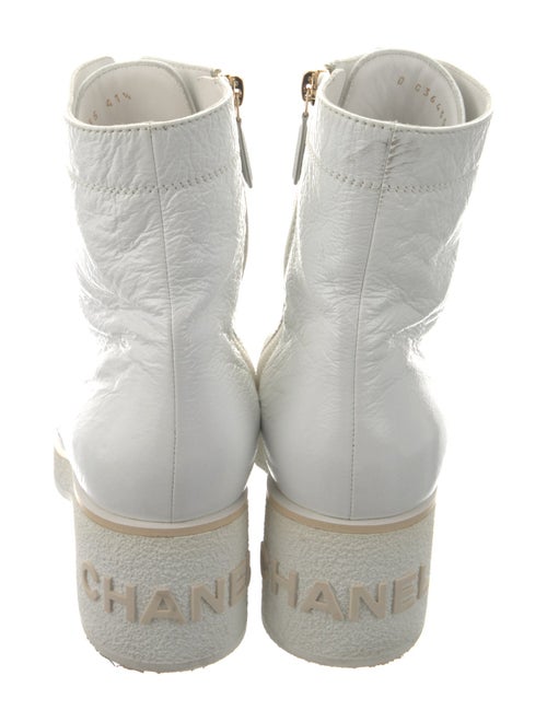 Chanel 2021 Interlocking CC Logo Combat Boots