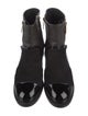 Chanel Interlocking CC Logo Suede Boots