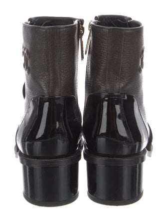 Chanel Interlocking CC Logo Suede Boots