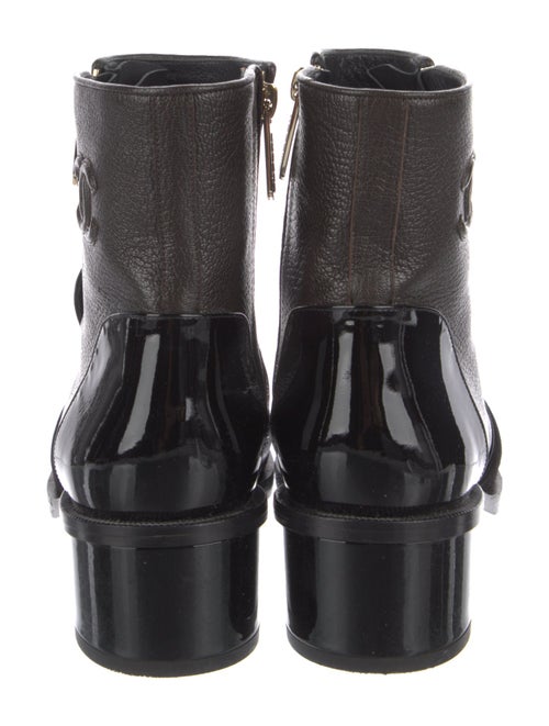 Chanel Interlocking CC Logo Suede Boots