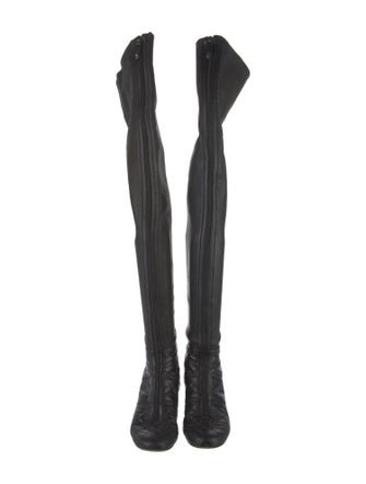 Chanel Interlocking CC Logo Lambskin Boots