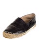 Chanel Interlocking CC Logo Leather Espadrilles