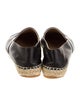 Chanel Interlocking CC Logo Leather Espadrilles